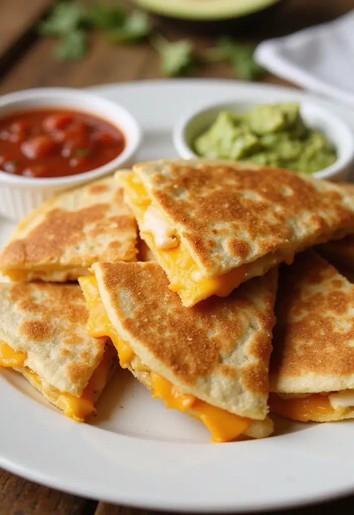 25 Air Fryer Chicken Meals for Family Dinners - 23. Air Fryer Chicken Quesadillas
