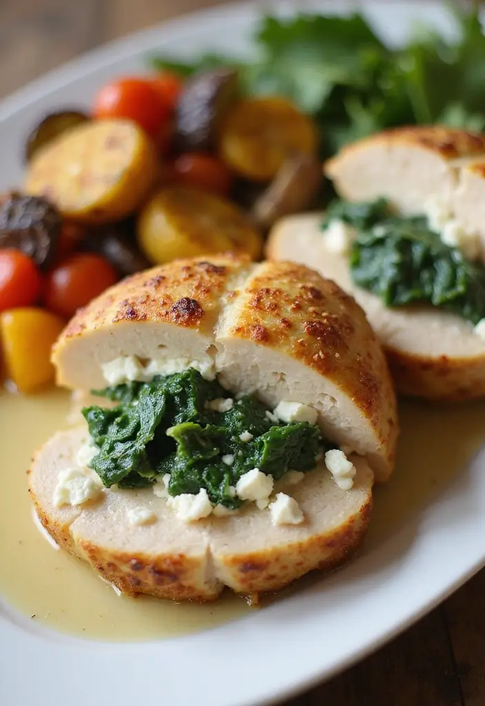 25 Best Meals to Take to a Family That Everyone Appreciates - 6. Spinach and Feta Stuffed Chicken