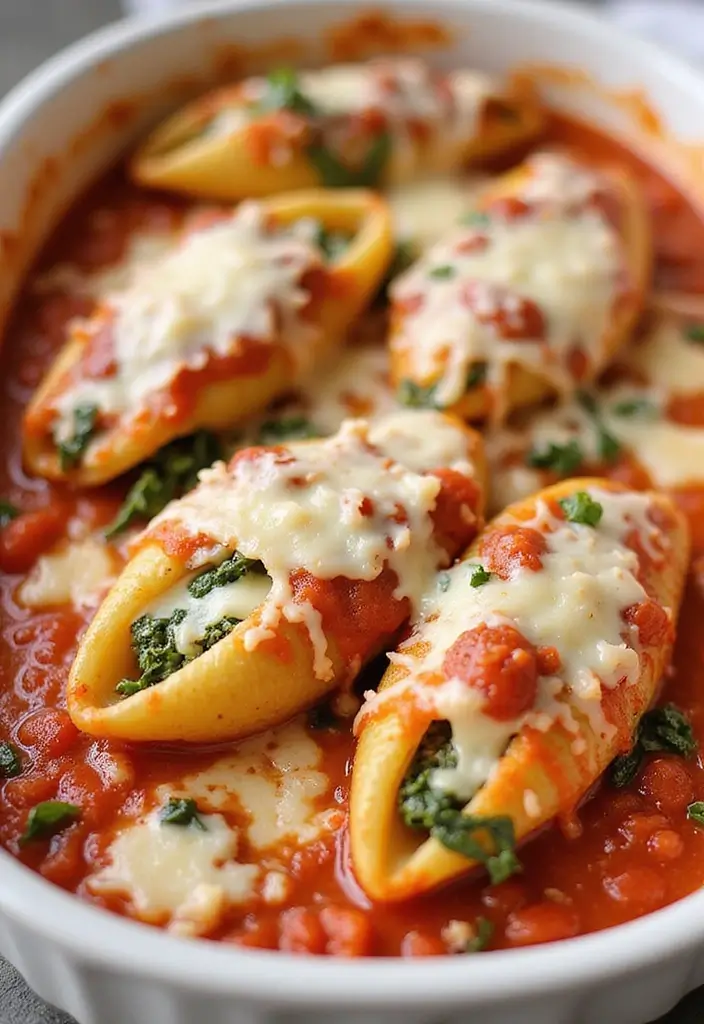 25 Cheap Healthy Family Meals That Everyone Loves - 3. Spinach and Cheese Stuffed Shells