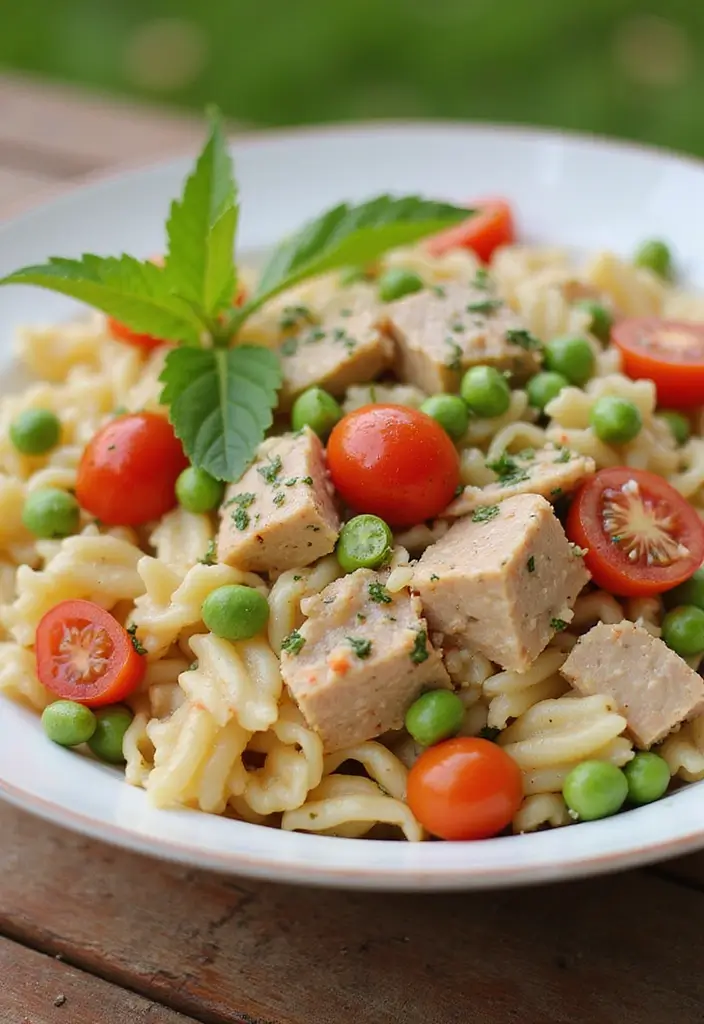 25 Cheap Healthy Meals for a Week for a Family of 4 - 12. Tuna Pasta Salad