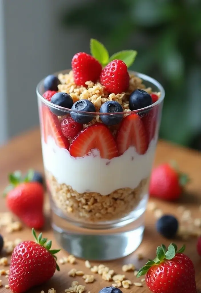 25 Cheap Healthy Meals for a Week for a Family of 4 - 15. Greek Yogurt Parfait