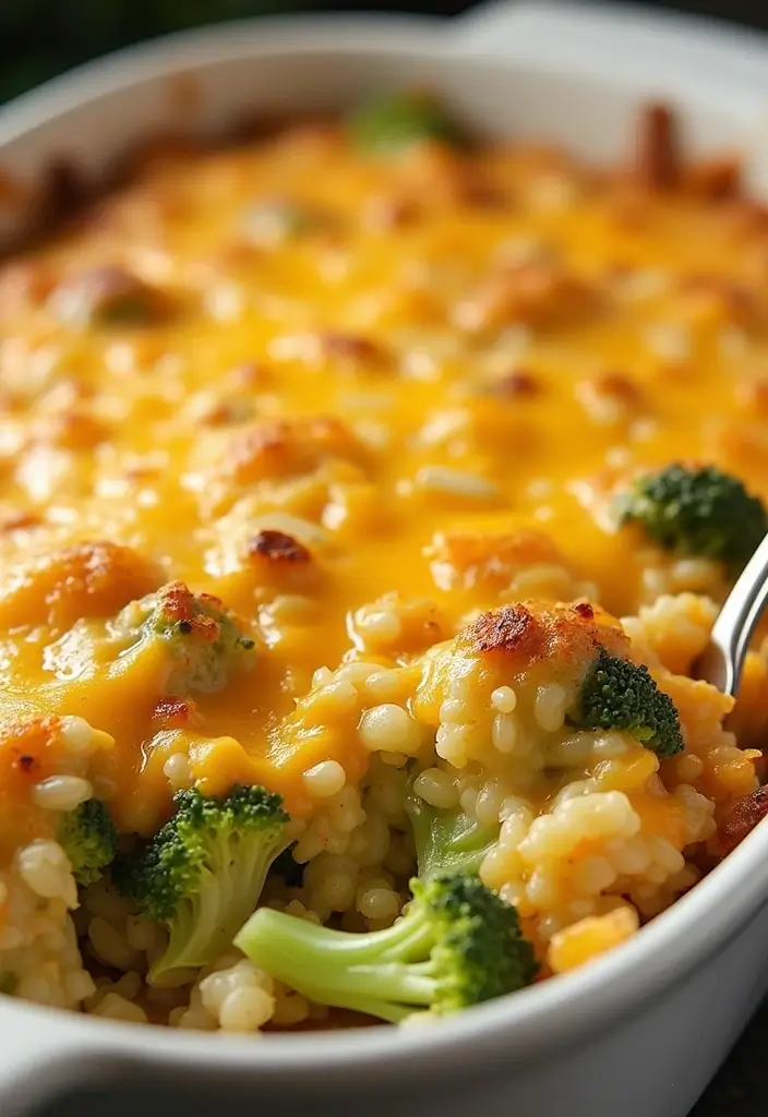 25 Cheap Healthy Meals for a Week for a Family of 4 - 17. Broccoli and Cheese Rice Bake