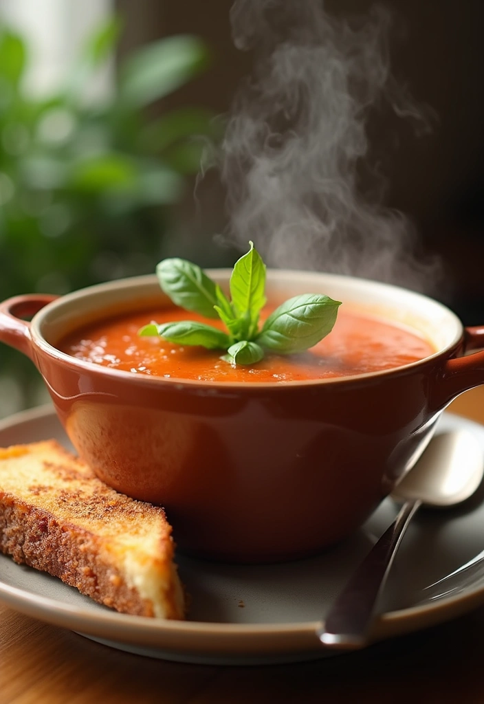 25 Cheap Healthy Meals for a Week for a Family of 4 - 21. Tomato Basil Soup