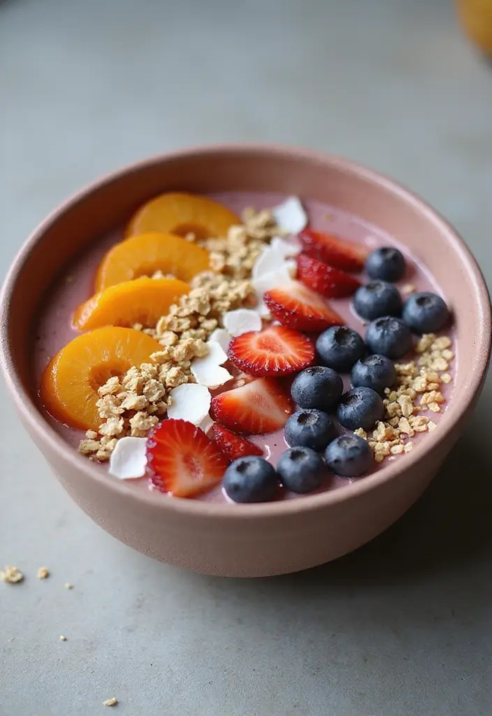 25 Cheap Healthy Meals for a Week for a Family of 4 - 25. Fruit Smoothie Bowl