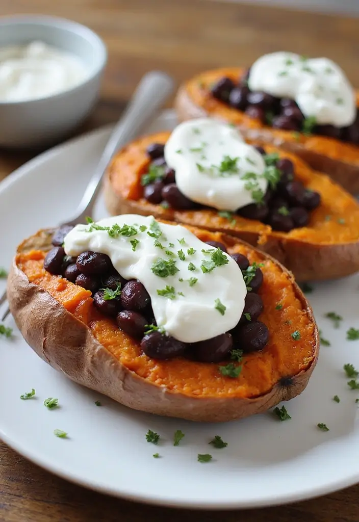 25 Cheap Healthy Meals for a Week for a Family of 4 - 6. Baked Sweet Potatoes