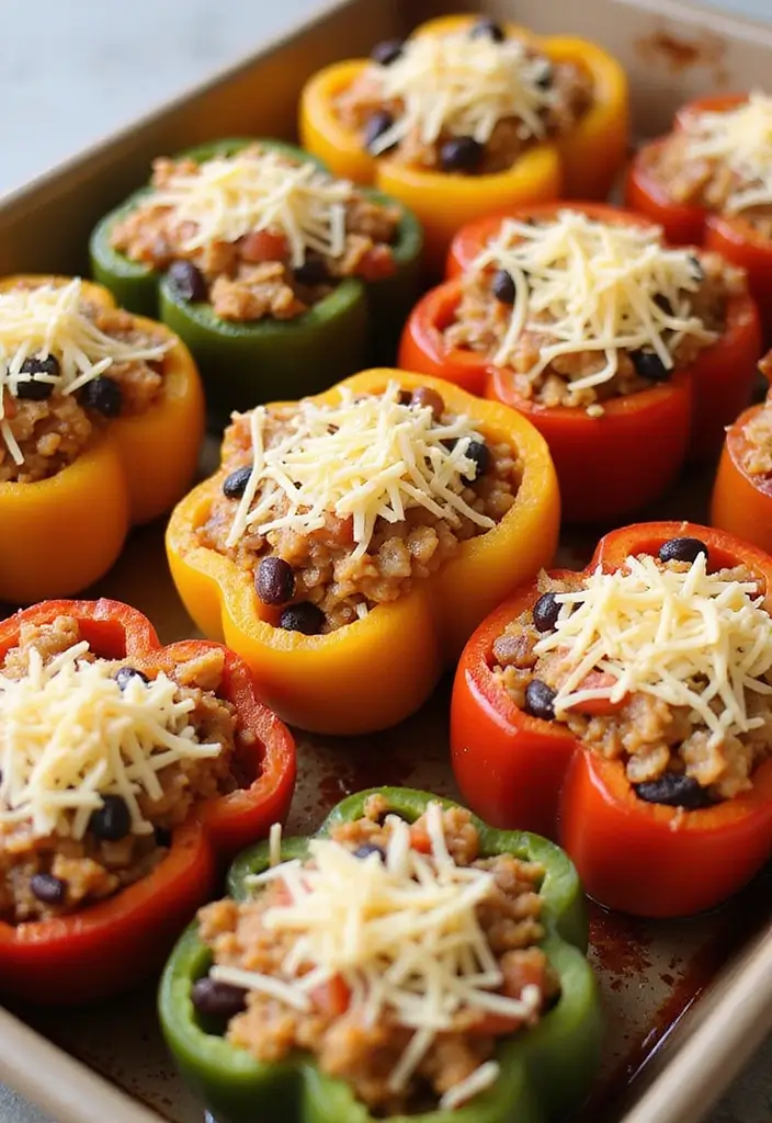 25 Cheap Healthy Meals for a Week for a Family of 4 - 8. Stuffed Peppers