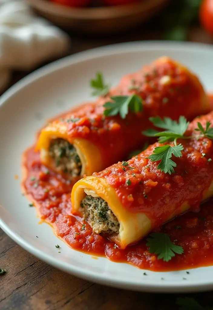 25 Cheap Large Family Ground Beef Meals That Stretch Far - 25. Beef and Rice Stuffed Cabbage Rolls