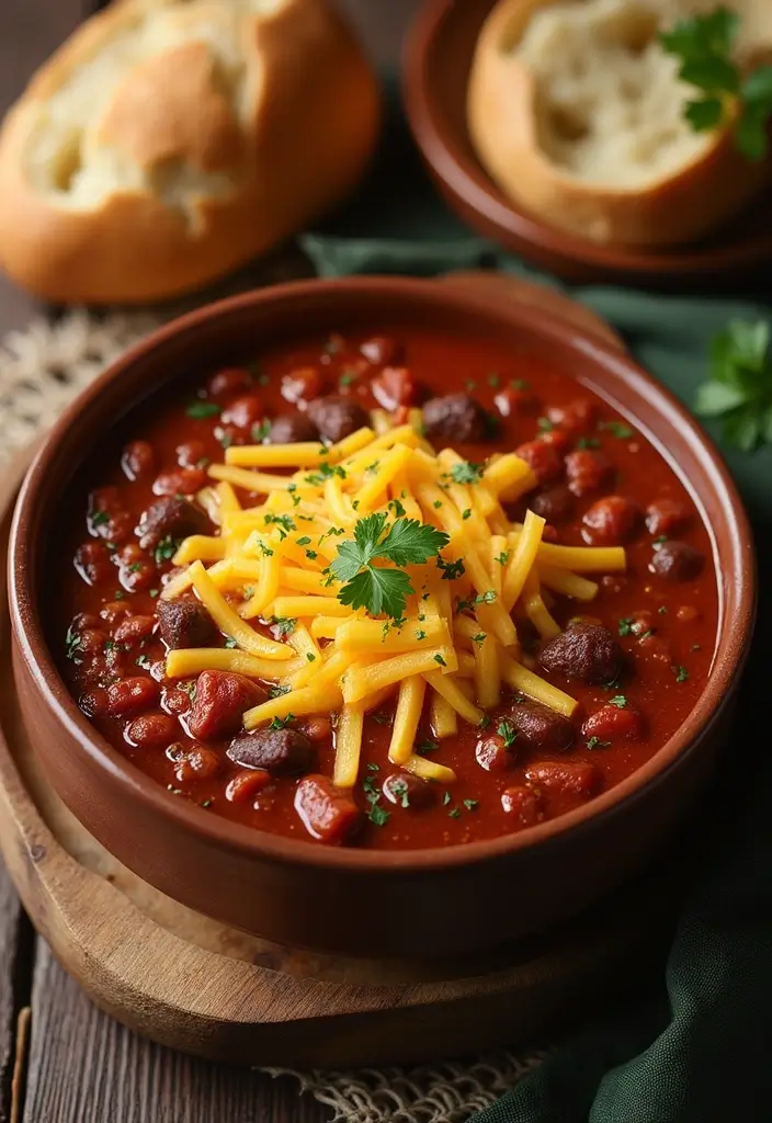 25 Cheap Large Family Ground Beef Meals That Stretch Far - 6. Beef and Bean Chili