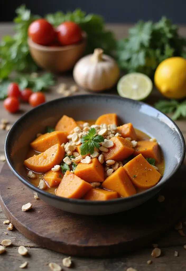 25 Dairy Free Family Crockpot Meal Recipes to Try - 12. Thai Peanut Sweet Potato Stew