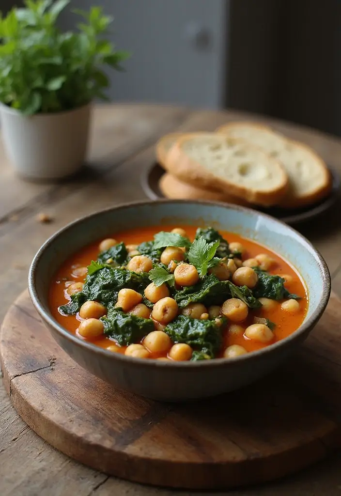 25 Dairy Free Family Crockpot Meal Recipes to Try - 8. Chickpea and Spinach Stew