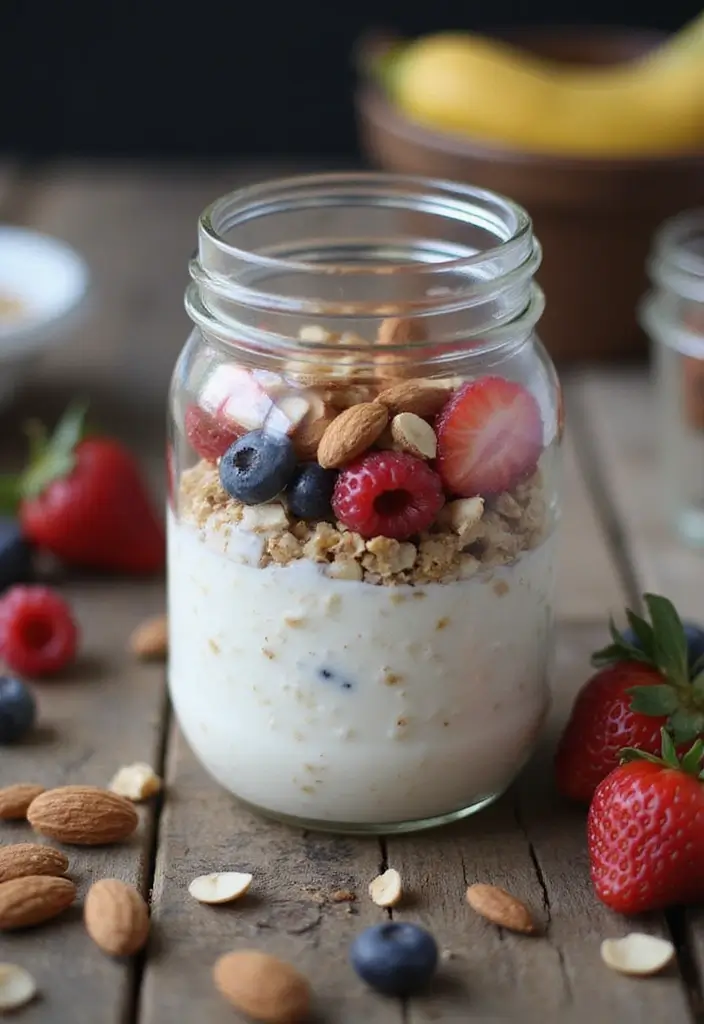 25 Dairy Products That Make Family Meals Delicious - 10. Almond Yogurt Overnight Oats