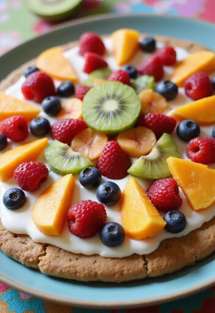 25 Dairy Products That Make Family Meals Delicious - 23. Yogurt-Based Fruit Pizza