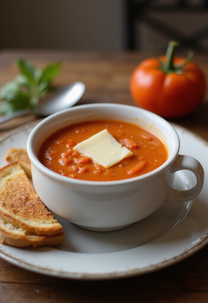 25 Dairy Products That Make Family Meals Delicious - 25. Creamy Tomato Soup with Cheese