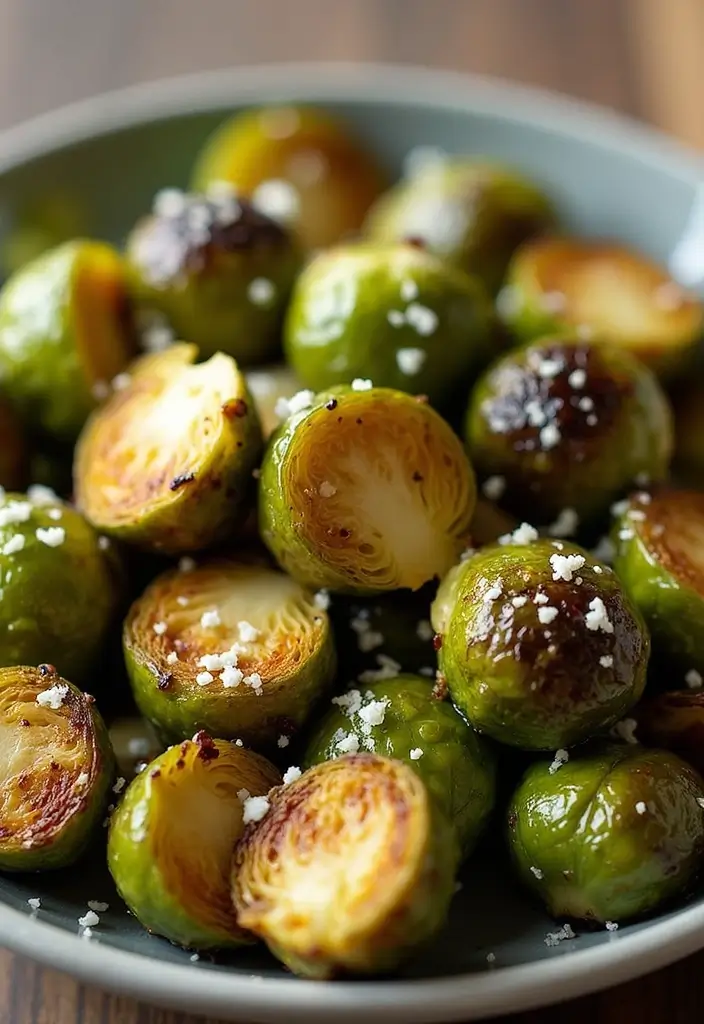 25 Easy Healthy Dinner Recipes for Family on a Budget - 13. Garlic Parmesan Roasted Brussels Sprouts