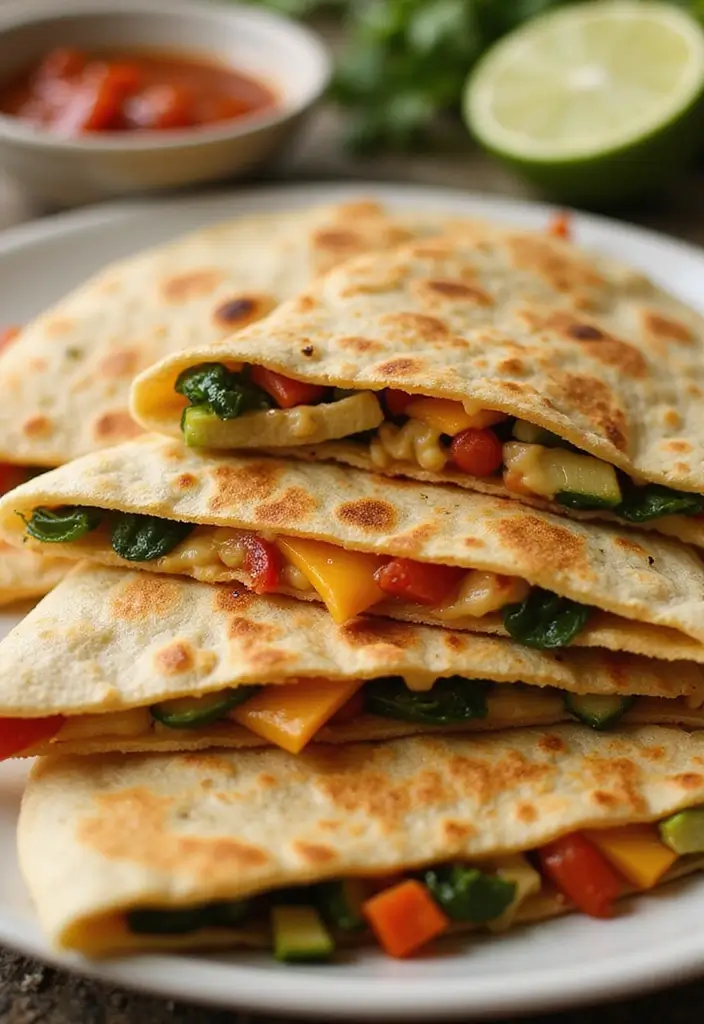 25 Easy Healthy Dinner Recipes for Family on a Budget - 15. Vegetable Quesadillas