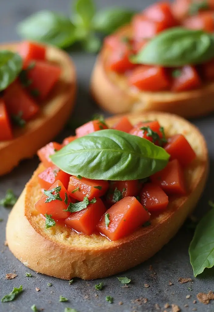 25 Easy Healthy Dinner Recipes for Family on a Budget - 16. Tomato and Basil Bruschetta