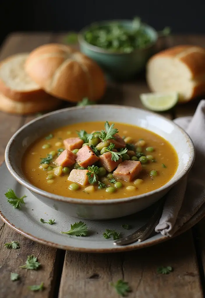25 Easy Meal Ideas for Sick Family Members - 11. Pea Soup with Ham