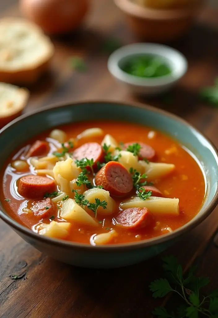 25 Easy Meal Ideas for Sick Family Members - 17. Cabbage and Sausage Soup