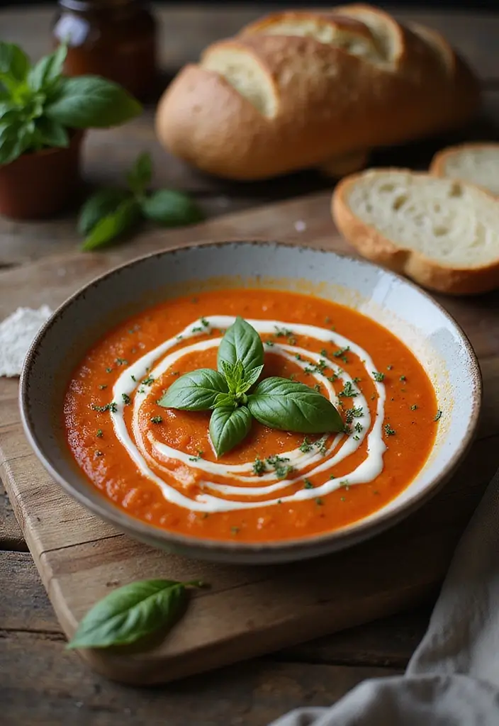 25 Easy Meal Ideas for Sick Family Members - 2. Creamy Tomato Basil Soup