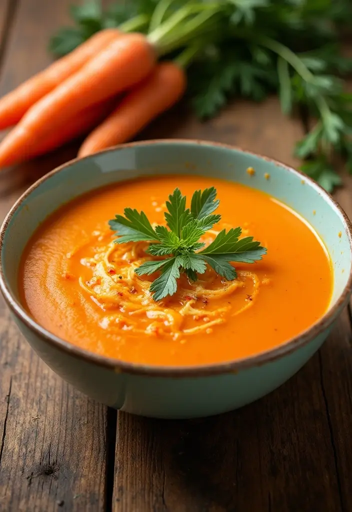 25 Easy Meal Ideas for Sick Family Members - 22. Carrot Ginger Soup