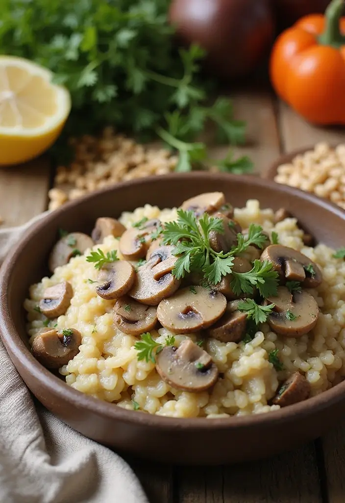 25 Family Freezer Crock Pot Meal Recipes for Busy Weeks - 6. Creamy Mushroom Risotto