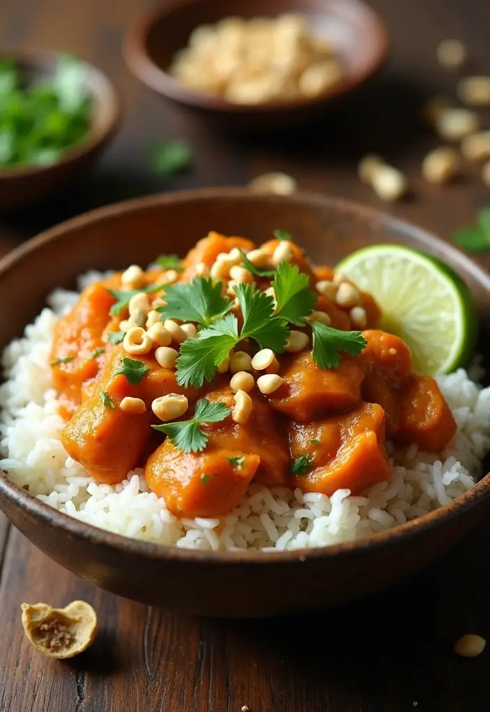 25 Family Friendly Slow Cooker Meals That Save Time - 11. Thai Peanut Chicken