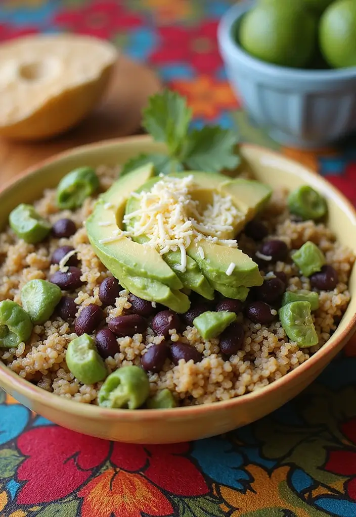 25 Family Friendly Slow Cooker Meals That Save Time - 12. Quinoa and Black Bean Bowl