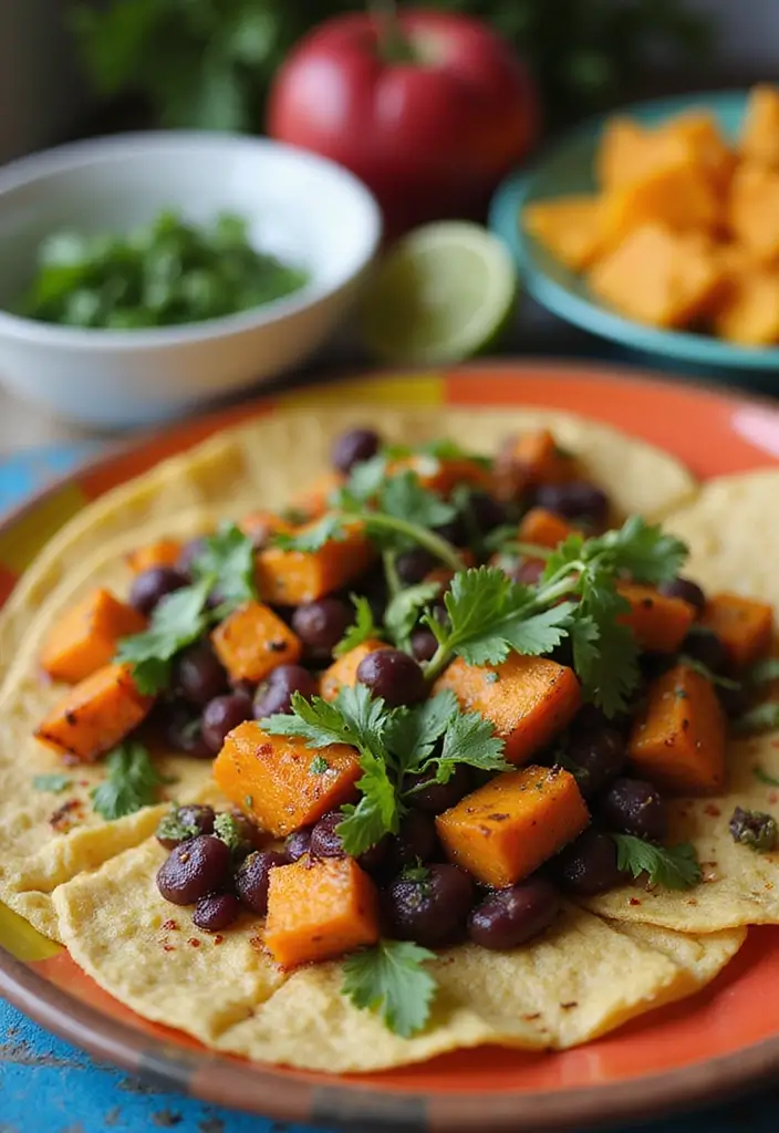 25 Family Friendly Slow Cooker Meals That Save Time - 24. Black Bean and Sweet Potato Tacos