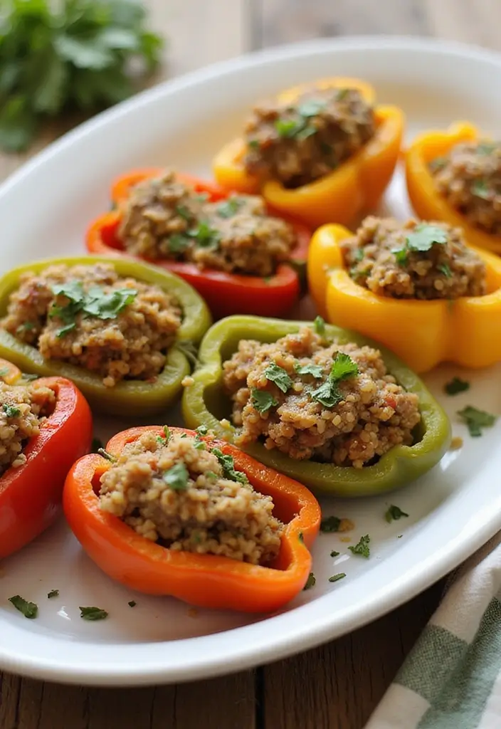 25 Family Friendly Slow Cooker Meals That Save Time - 6. Stuffed Bell Peppers