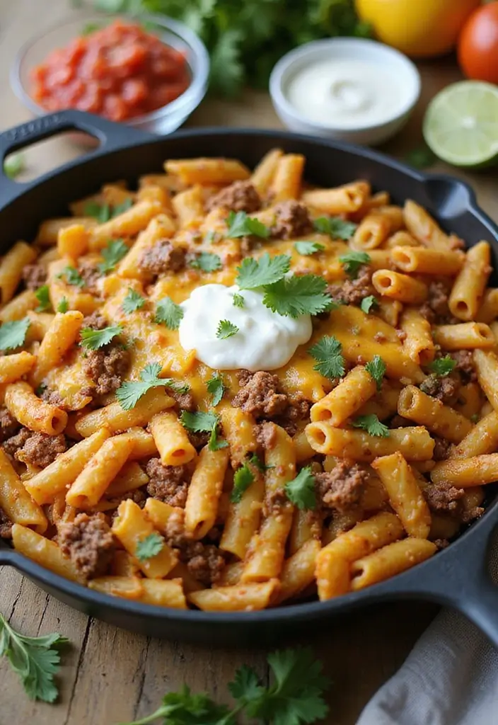 25 Family Meals for Picky Eaters That Work Every Time - 2. Taco Pasta Skillet