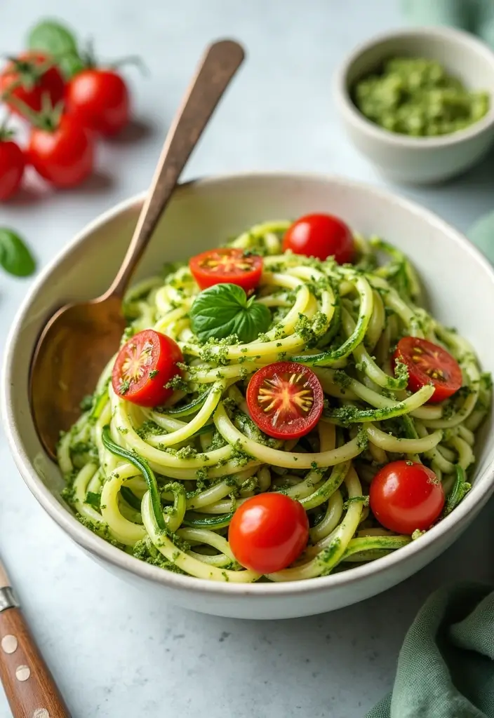 25 Family Prep Meals for the Week Made Simple - 12. Zucchini Noodles with Pesto