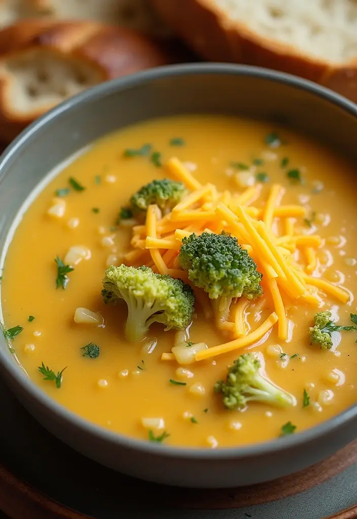 25 Family Prep Meals for the Week Made Simple - 17. Broccoli Cheddar Soup