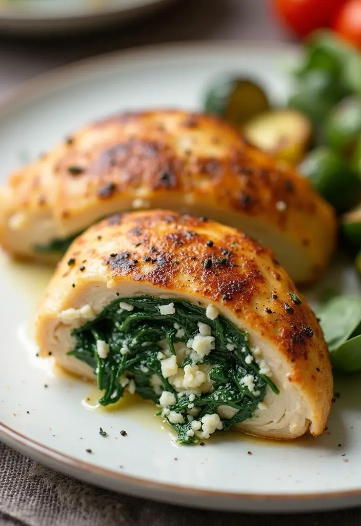 25 Family Prep Meals for the Week Made Simple - 18. Spinach & Feta Stuffed Chicken