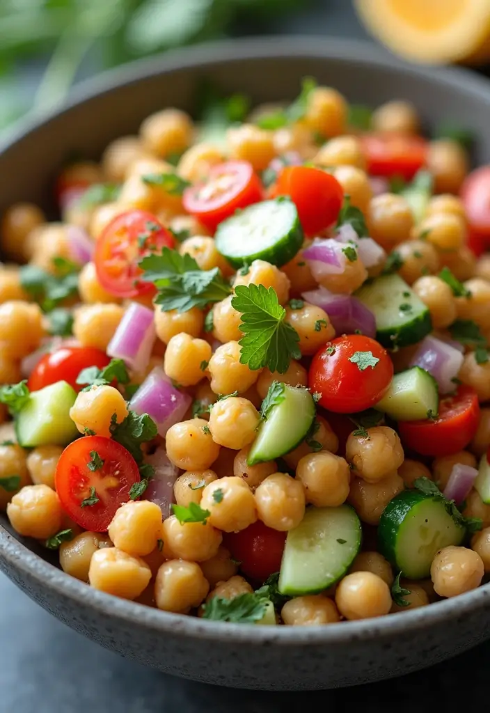 25 Family Prep Meals for the Week Made Simple - 22. Mediterranean Chickpea Salad