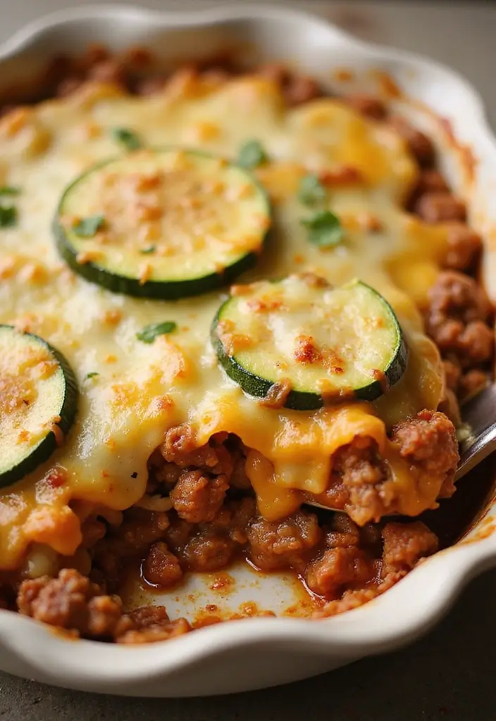25 Ground Beef Family Meal Recipes That Kids Love - 15. Ground Beef and Zucchini Bake
