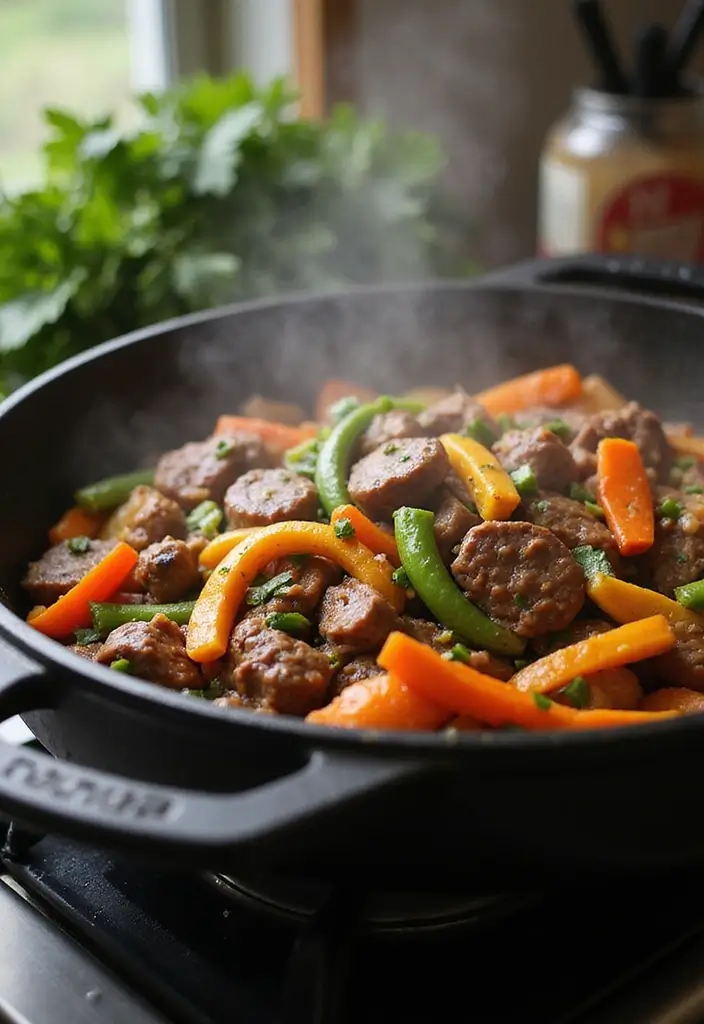 25 Ground Beef Family Meal Recipes That Kids Love - 7. One-Pan Beef and Veggie Stir-Fry