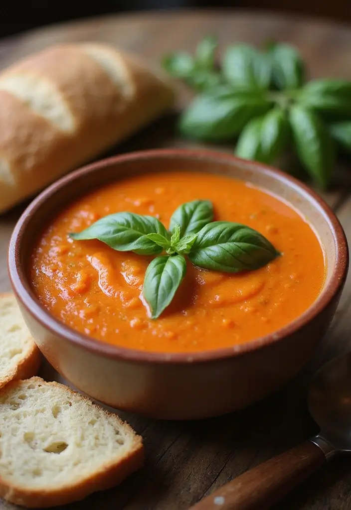 25 Healthy Family Crockpot Meals That Are Easy to Make - 20. Creamy Tomato Basil Soup