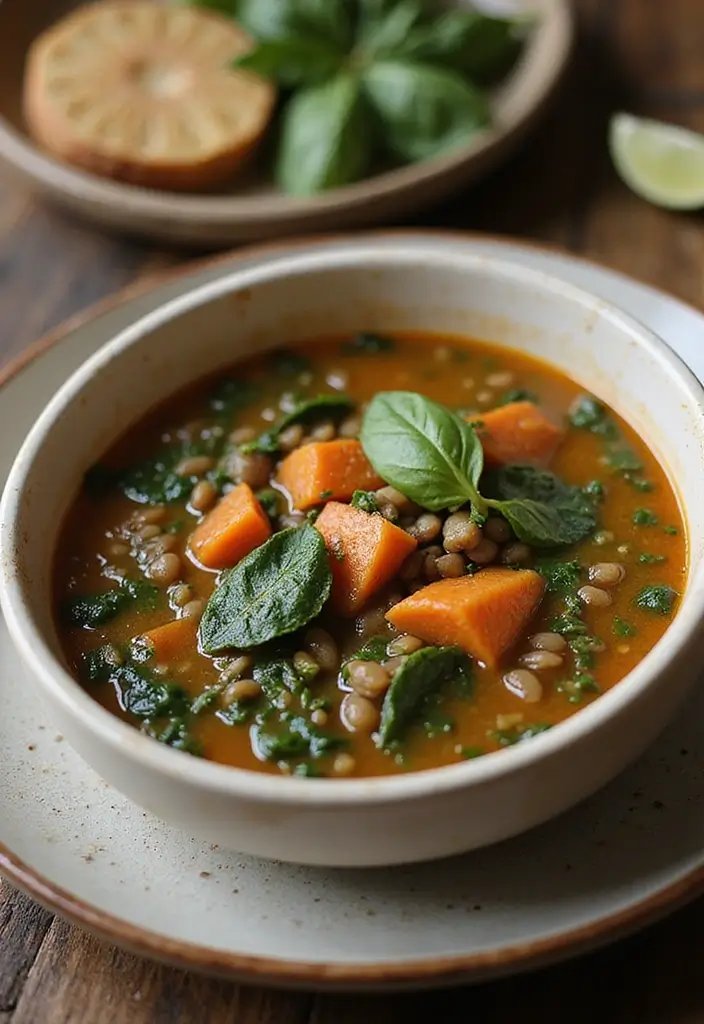 25 Healthy Family Crockpot Meals That Are Easy to Make - 21. Lentil and Spinach Soup