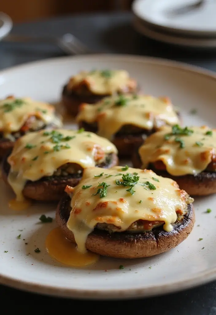 25 Healthy Family Crockpot Meals That Are Easy to Make - 23. Cheesy Stuffed Portobello Mushrooms