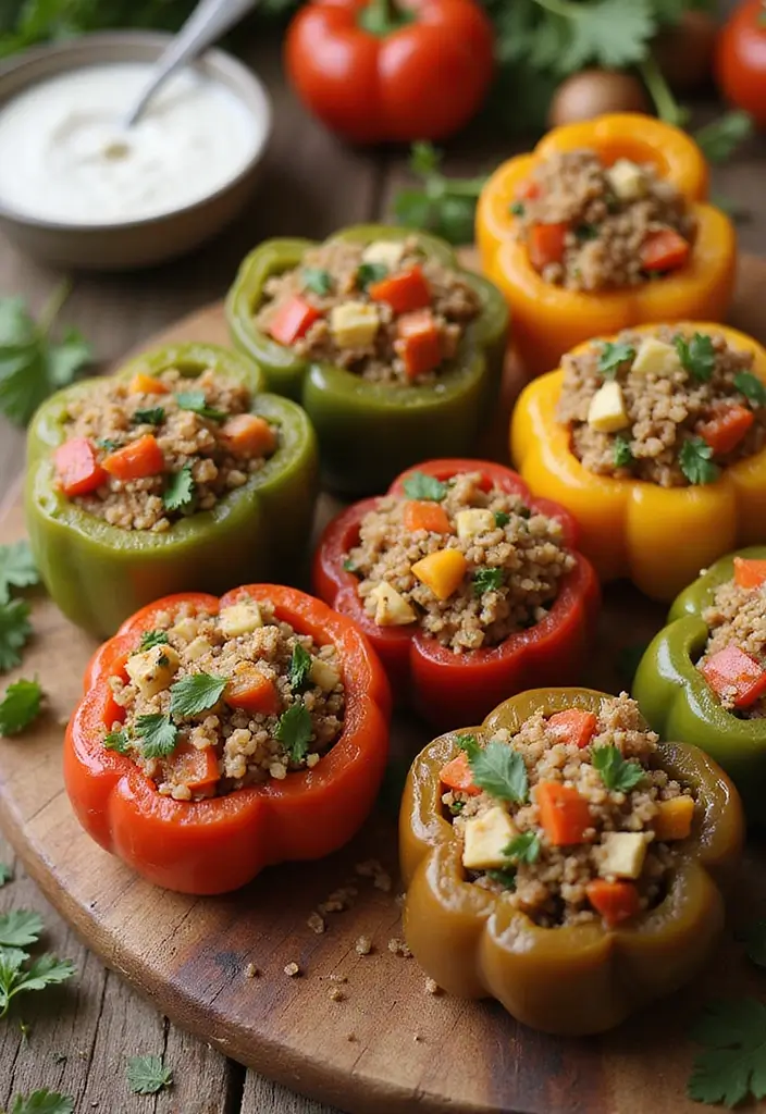 25 Healthy Family Crockpot Meals That Are Easy to Make - 5. Mediterranean Stuffed Peppers
