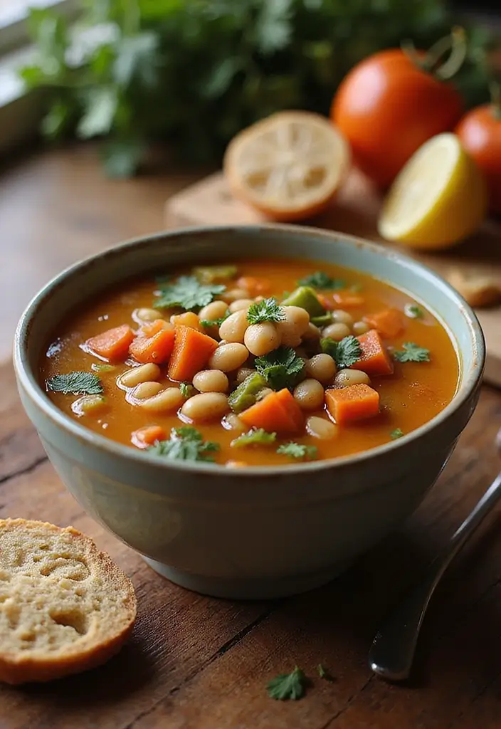 25 Healthy Family Crockpot Meals That Are Easy to Make - 6. Vegetable and Bean Soup