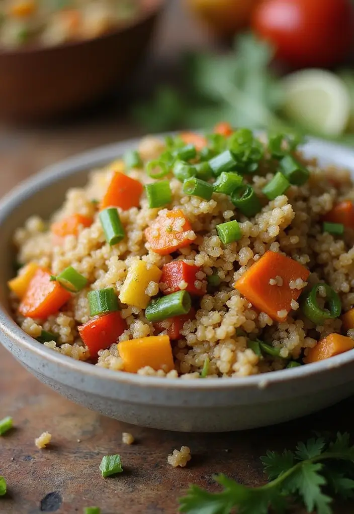 25 Healthy Weeknight Family Meal Recipes Made Easy - 15. Quinoa and Mixed Vegetable Fried Rice