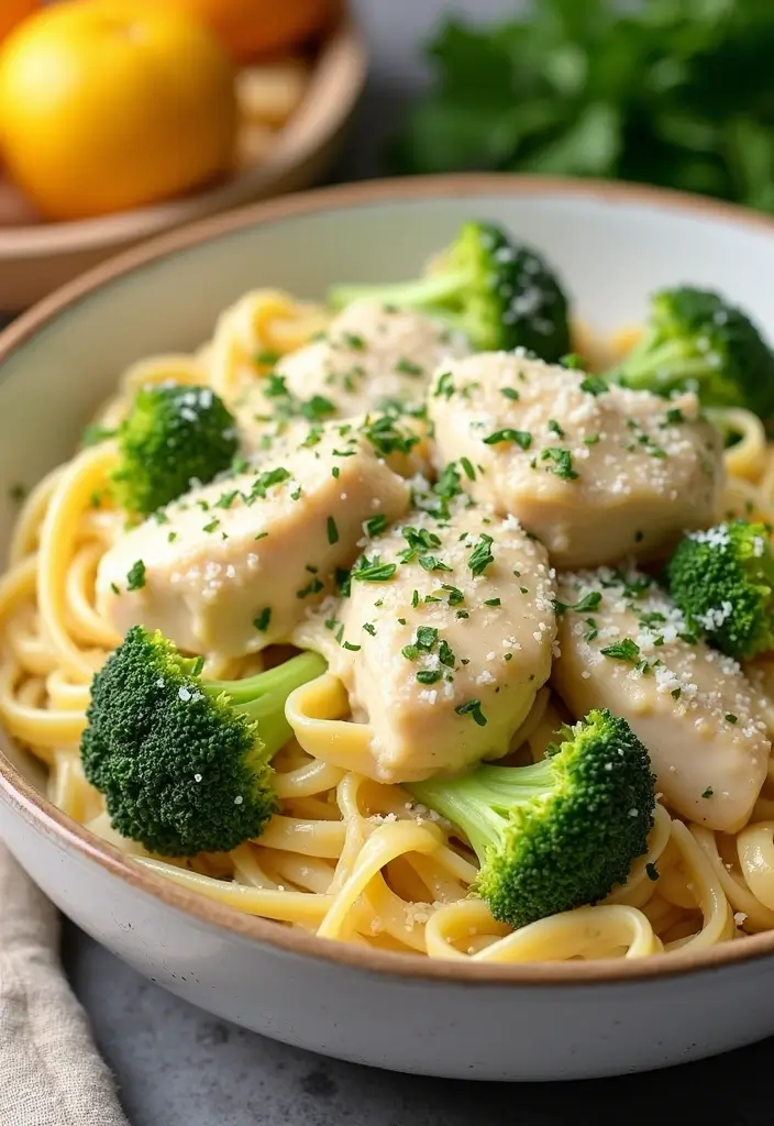25 Healthy Weeknight Family Meal Recipes Made Easy - 17. One-Pot Chicken Alfredo with Broccoli