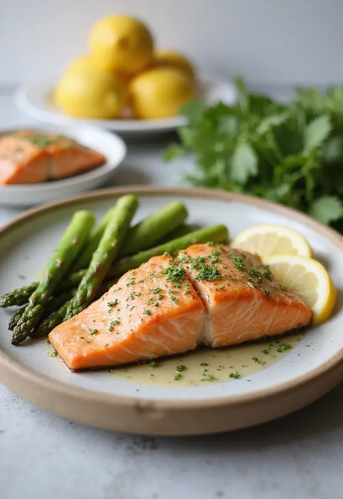 25 Healthy Weeknight Family Meal Recipes Made Easy - 20. Simple Salmon and Asparagus Bake