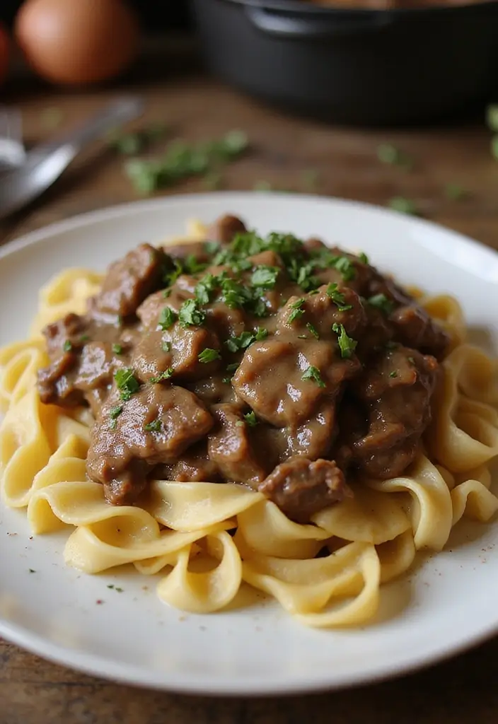 25 Healthy Weeknight Family Meal Recipes Made Easy - 22. 30-Minute Beef Stroganoff