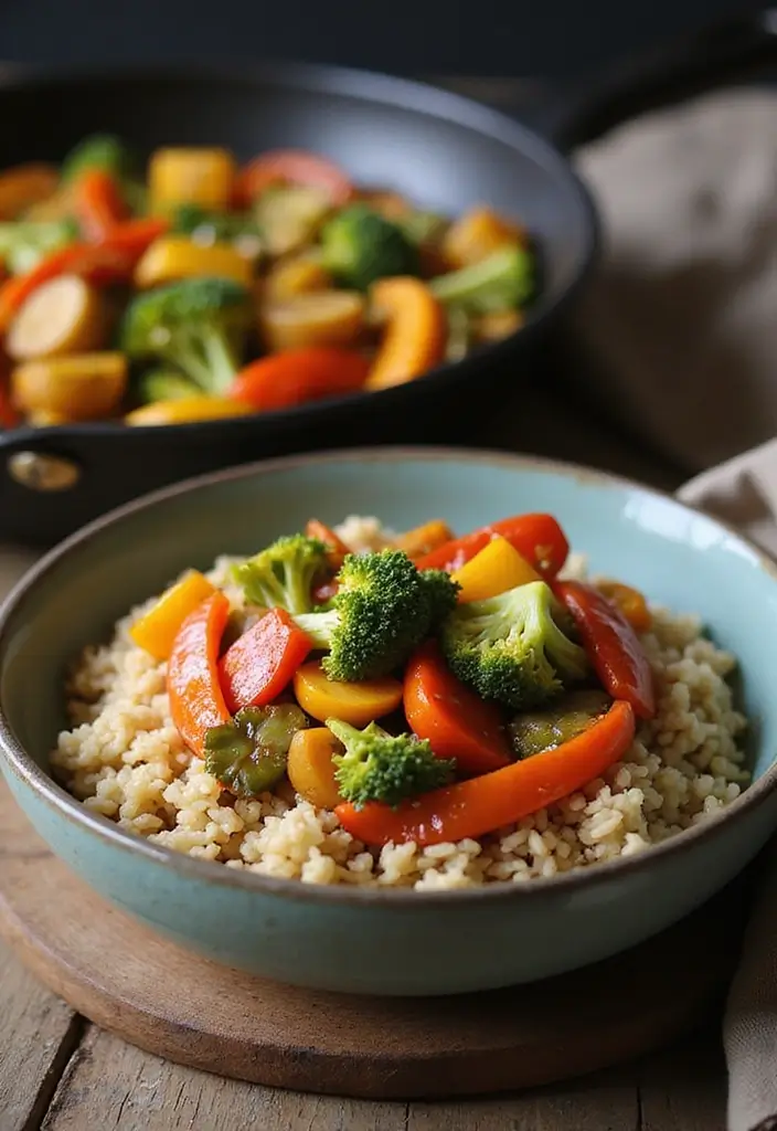 25 Healthy Weeknight Family Meal Recipes Made Easy - 3. Easy Vegetable Stir-Fry with Brown Rice