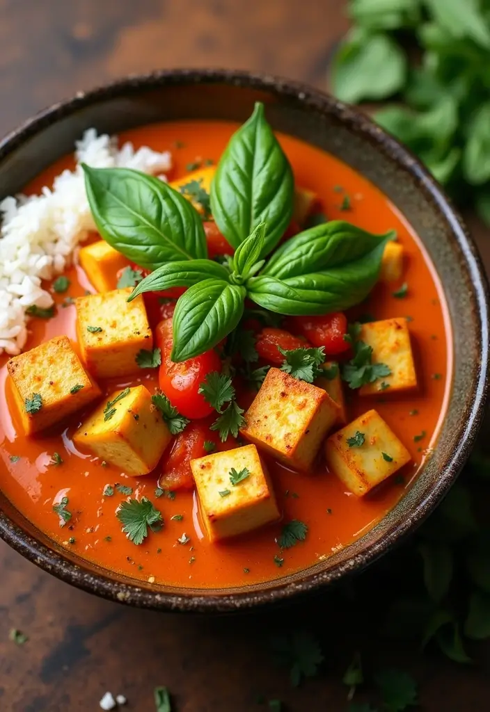 25 Healthy Weeknight Family Meal Recipes Made Easy - 7. Thai Red Curry with Tofu and Vegetables