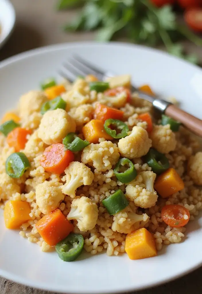 25 High Protein Low Calorie Family Meals for Healthy Living - 13. Cauliflower Fried Rice