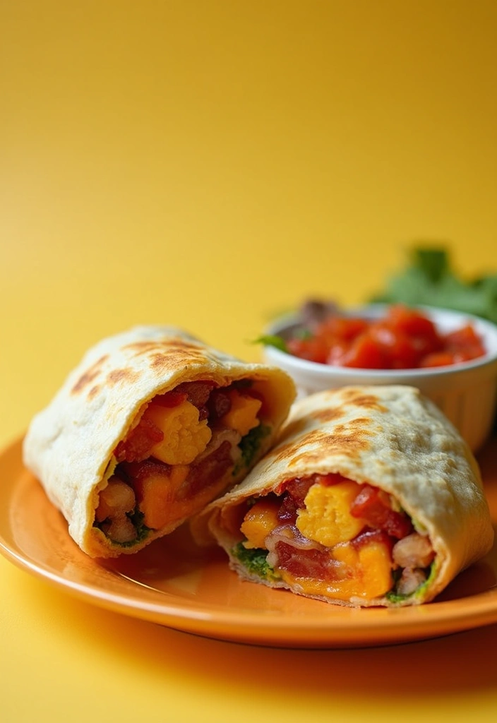 25 High Protein Low Calorie Family Meals for Healthy Living - 25. Veggie-Packed Breakfast Burritos
