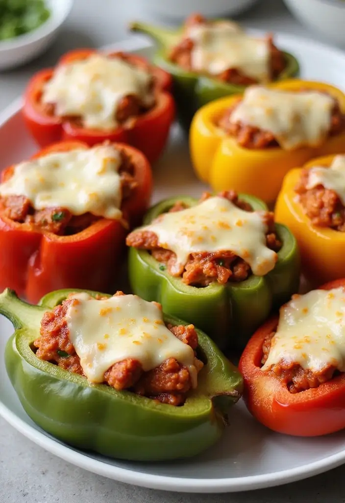 25 Low Carb High Protein Family Meals for Dinner Tonight - 10. Stuffed Bell Peppers